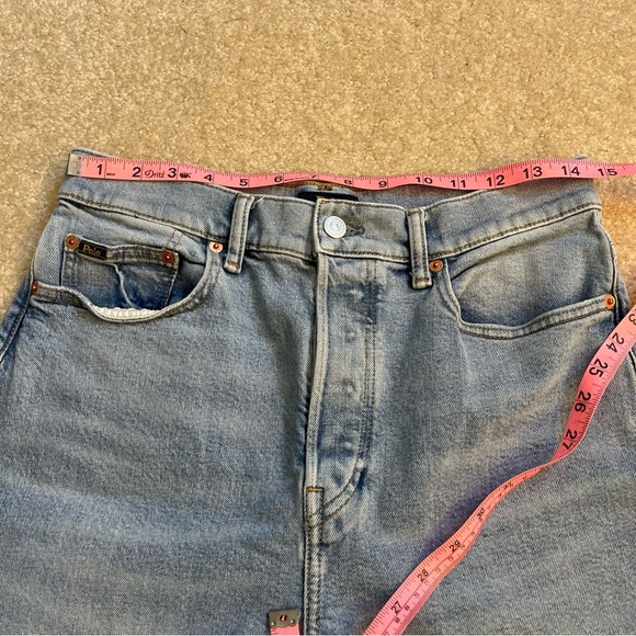 Ralph Lauren Jeans Womens 30 Blue The Callen High Rise Slim Denim Distressed - Picture 8 of 13